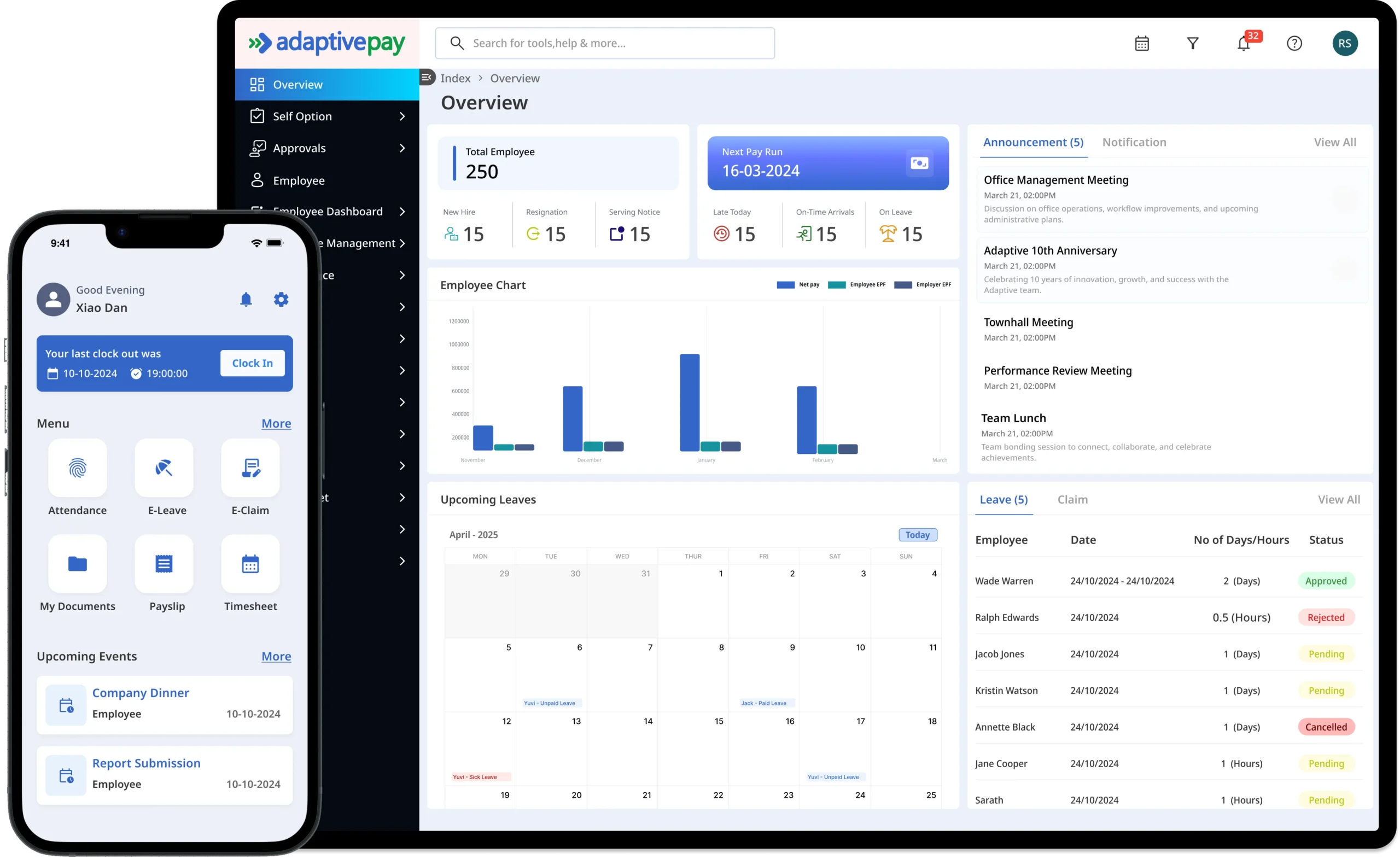 adaptive pay home